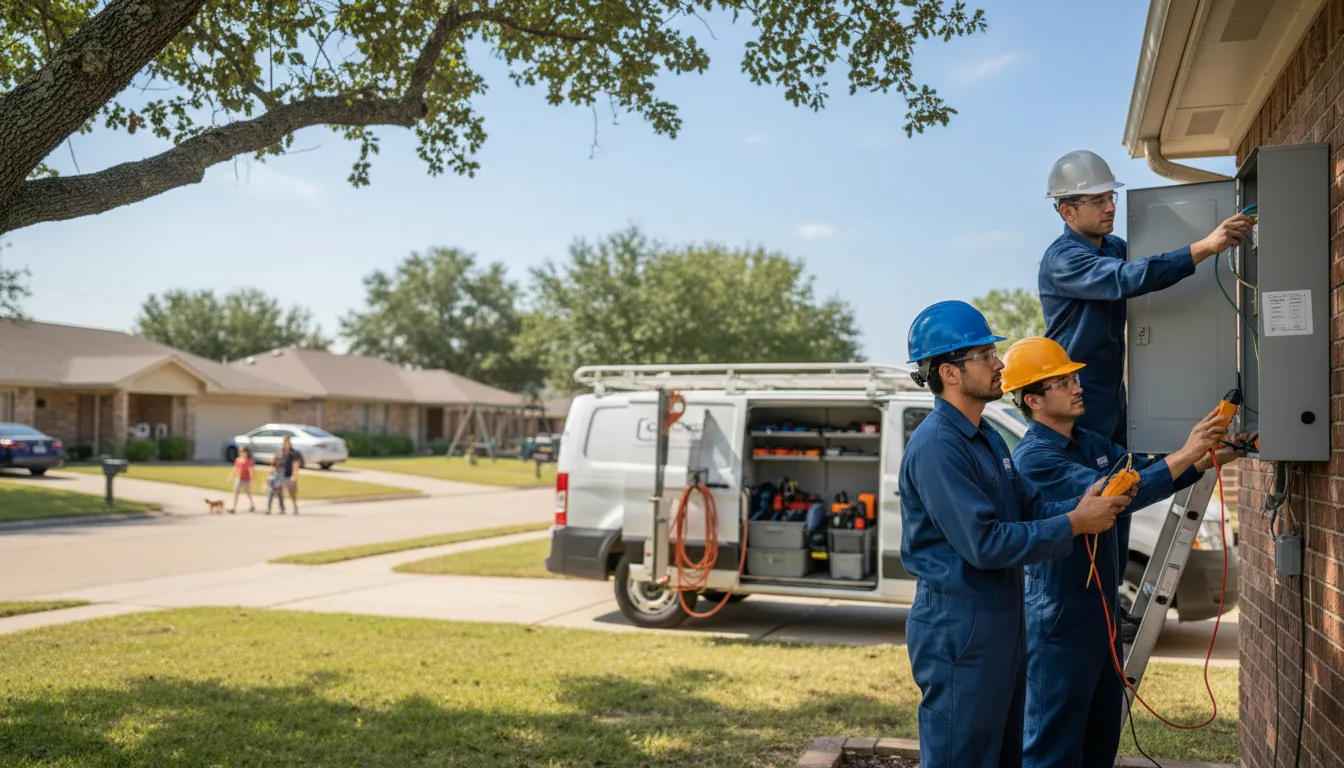 Certified electrician providing emergency electrical services in Skidmore, TX